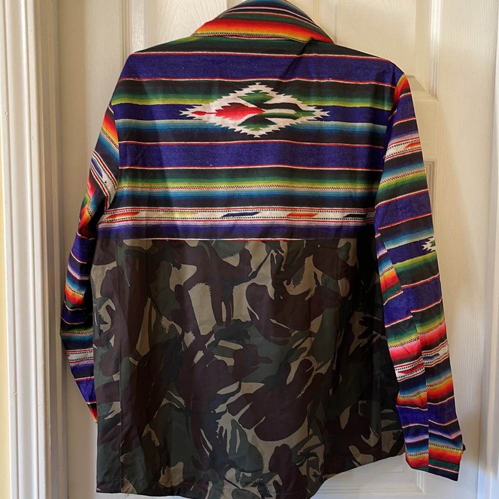 Men's Polo Ralph Lauren Cami Southwestern Serape Jacket RRL Beacon Rugby Hood - Picture 6 of 8